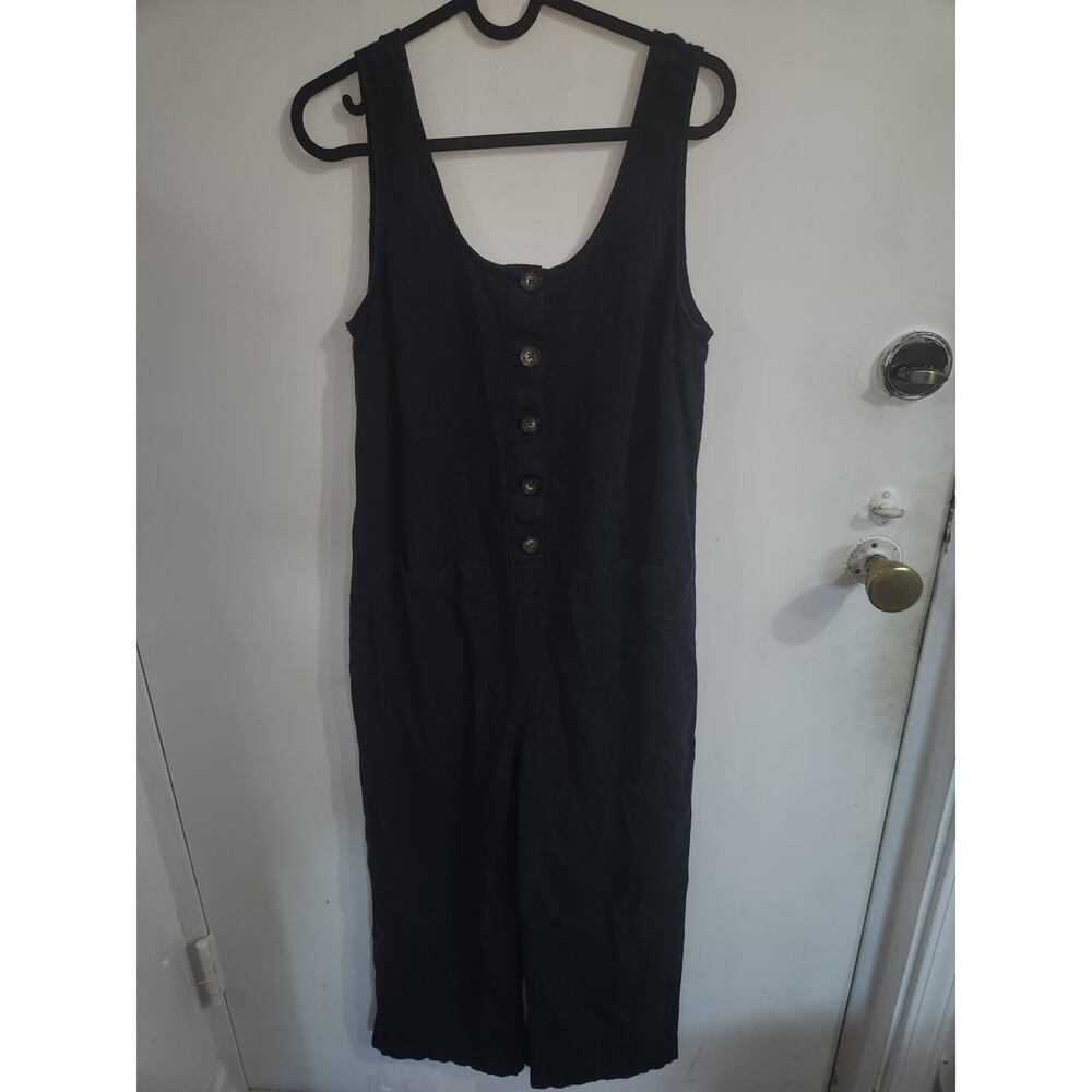 Faherty organic cotton jumpsuit S navy blue